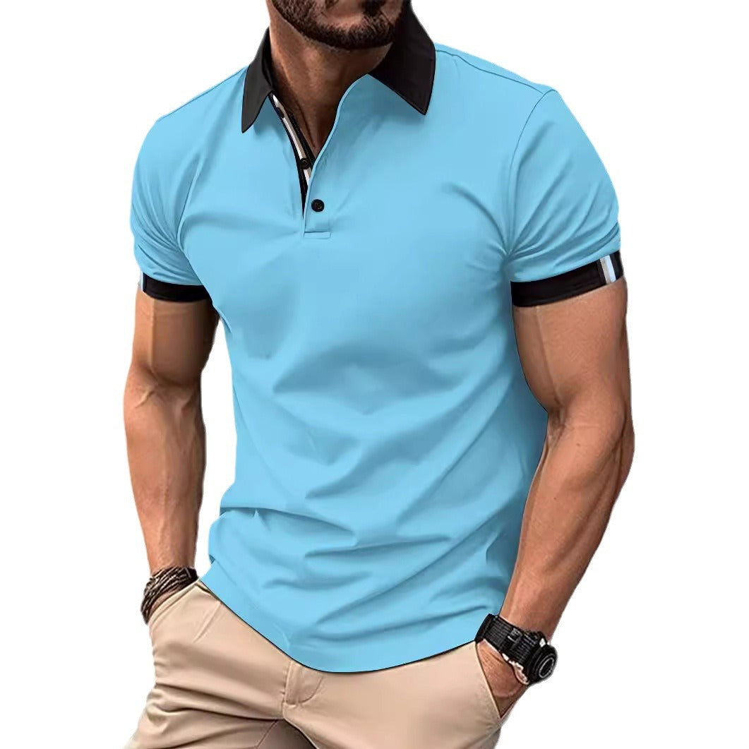 Polo de performance pour homme avec détails contrastés Chic und Stil