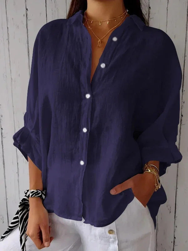 Blouse en lin légère pour femmes avec coupe décontractée Chic und Stil