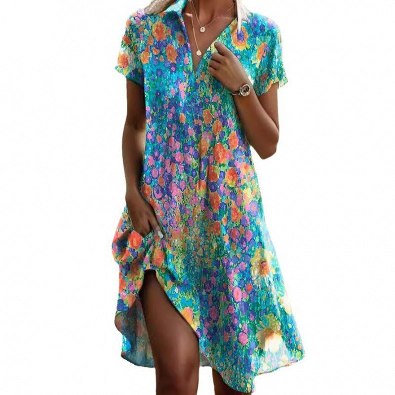 Robe midi chemise polyvalente pour femmes Chic und Stil