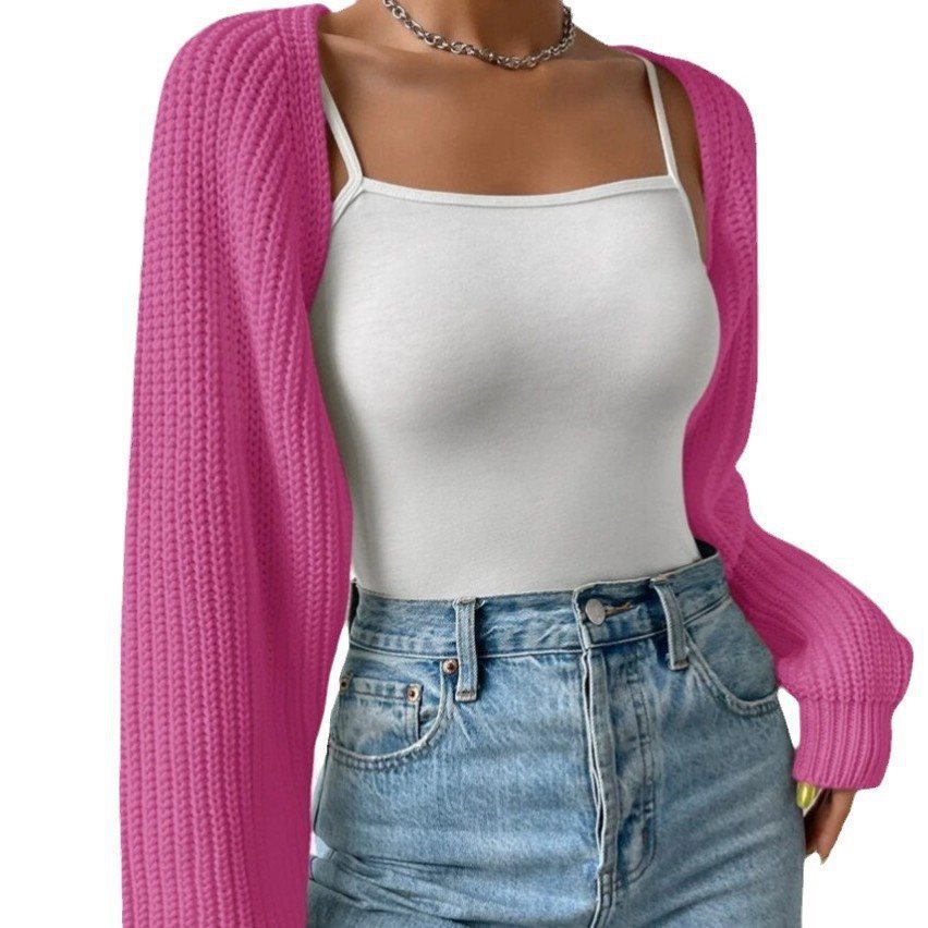 Cardigan en tricot décontracté pour femmes avec devant ouvert et manches longues Chic und Stil