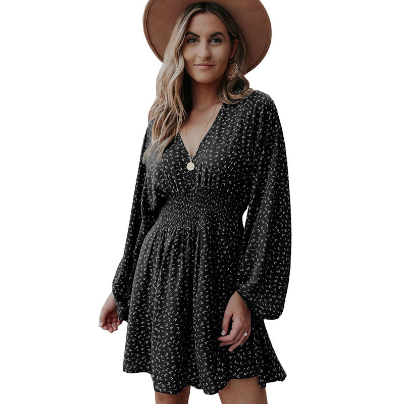 Robe femme avec coupe cintrée et manches ballon décontractées Chic und Stil