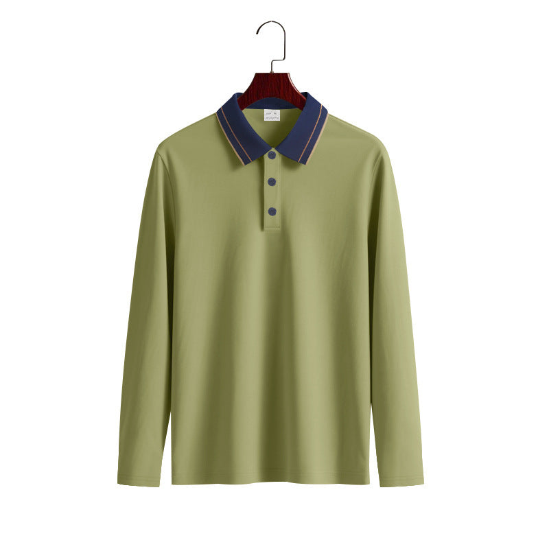 Polo pour homme à manches longues avec col élégant Chic und Stil