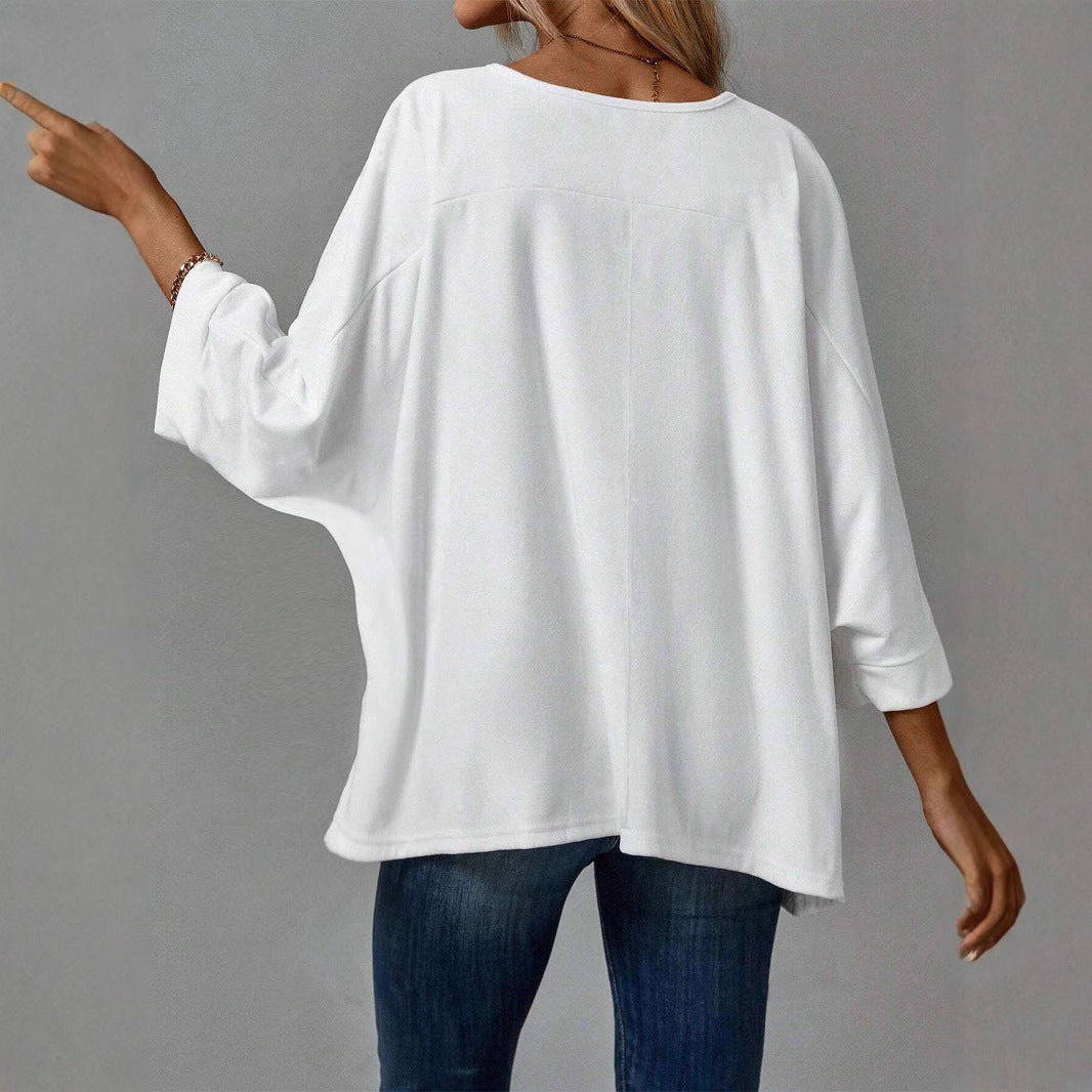 Sweat-shirt femme oversize avec coupe asymétrique et confort de port intuitif Chic und Stil