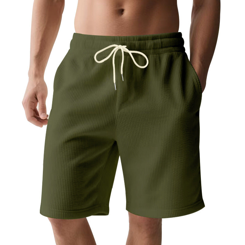 Shorts de sport pour hommes respirants avec taille élastique et cordon de serrage Chic und Stil