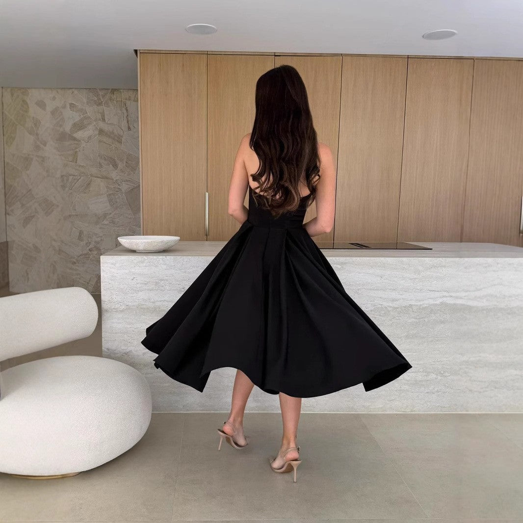 Robe midi évasée sans bretelles Chic und Stil