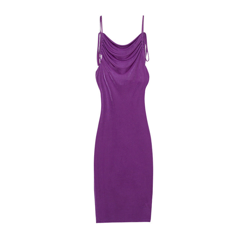 Robe moulante à volants pour femmes avec bretelles réglables Chic und Stil