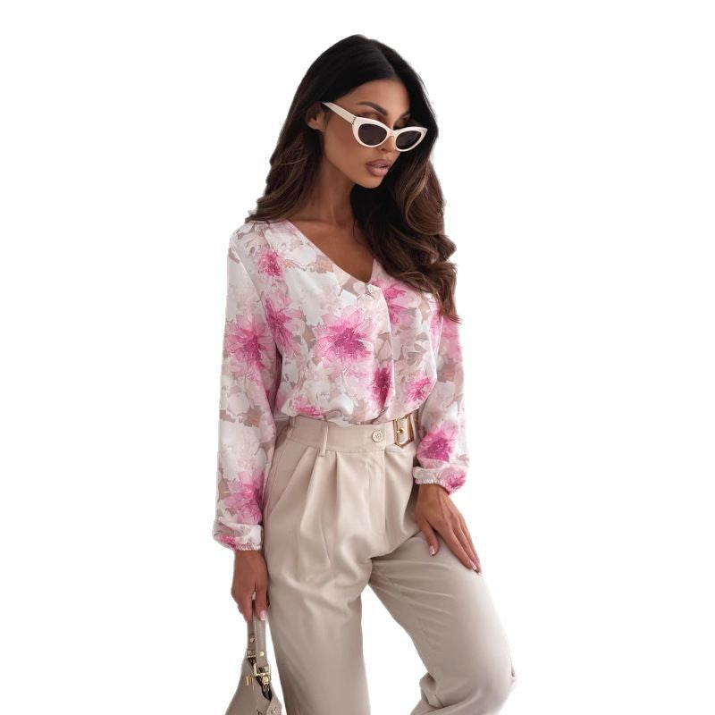 Blouse élégante pour femmes avec imprimé floral Chic und Stil