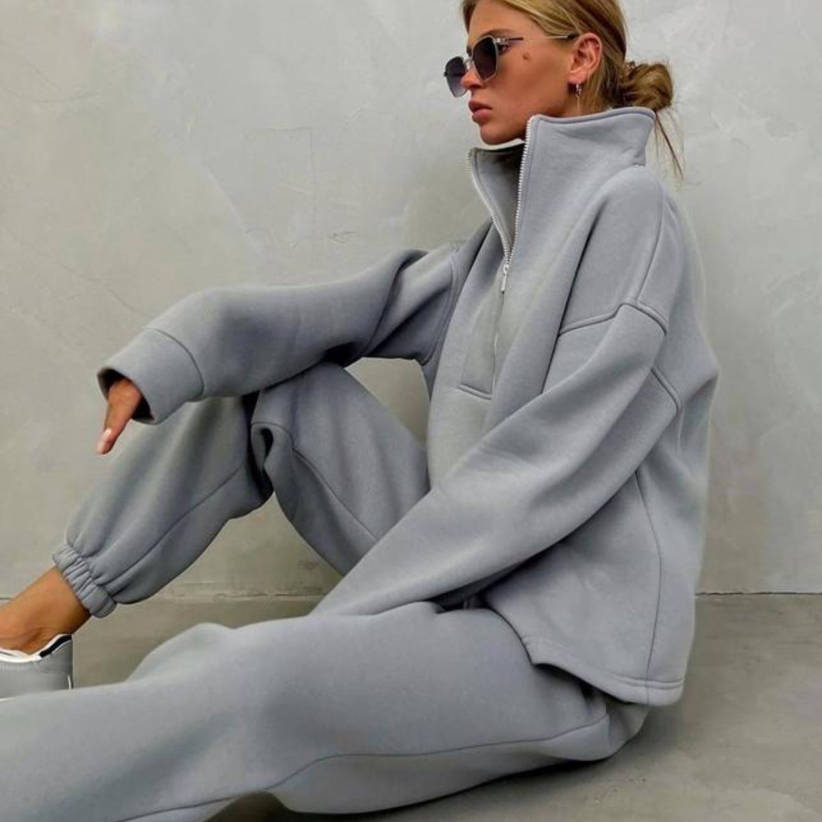 Ensemble de pulls sports pour femmes avec col montant Chic und Stil