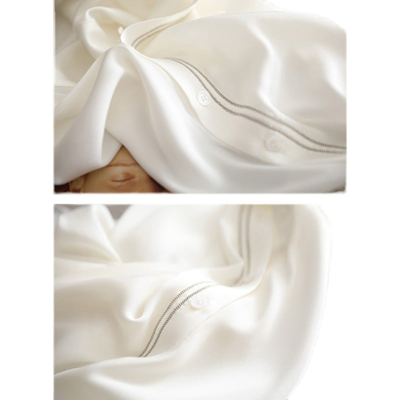 Blouse ajustée à manches courtes à boutons pour femmes Chic und Stil