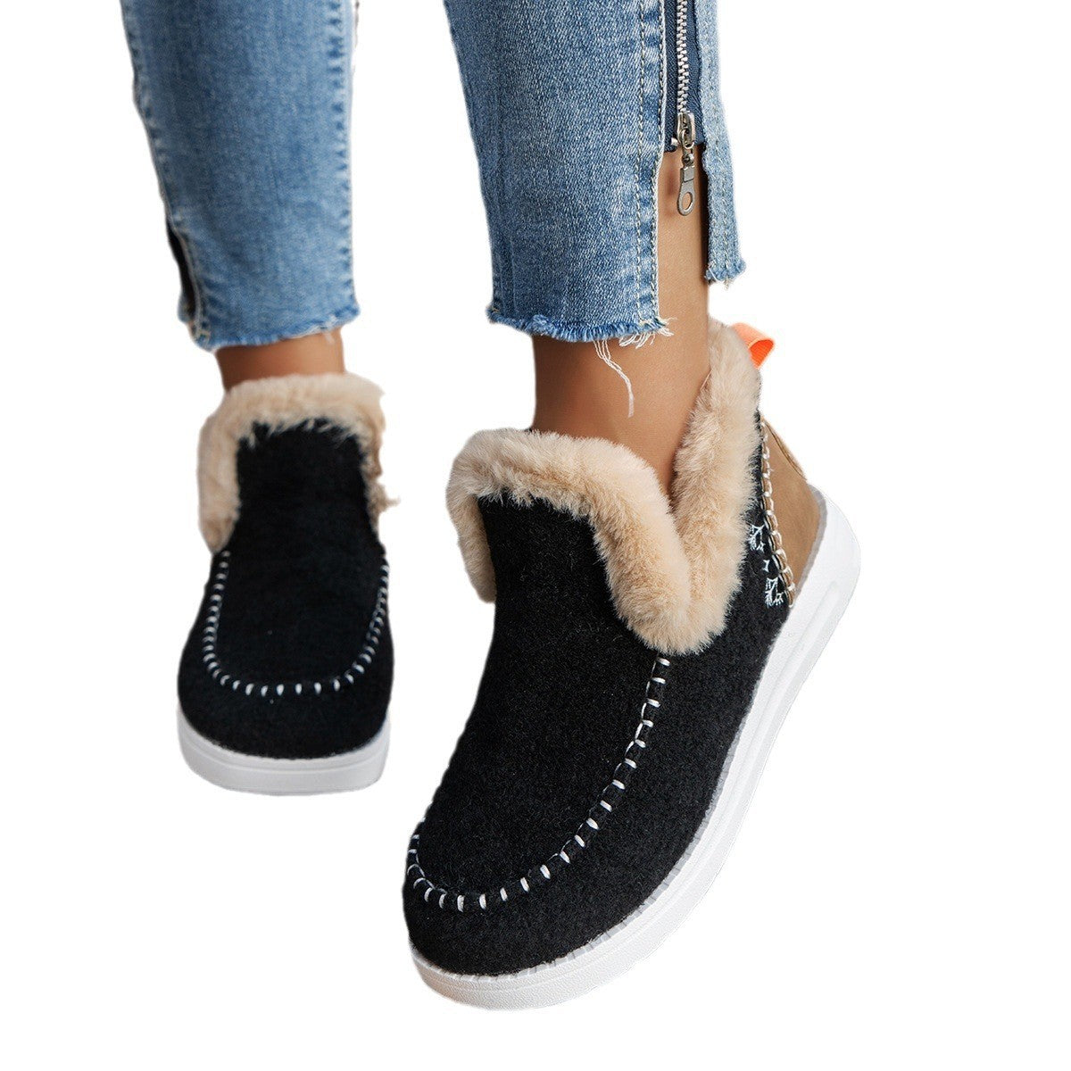 Bottes d'hiver confortables pour dames avec doublure en peluche et semelle robuste Chic und Stil