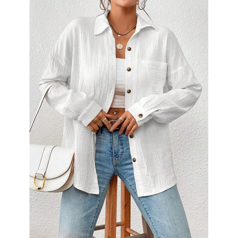 Chemise overshirt décontractée pour femmes avec détails de boutons Chic und Stil