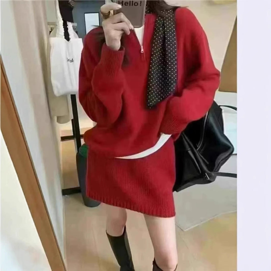 Pull en tricot pour femmes avec une coupe moderne et une fermeture éclair décorative Chic und Stil