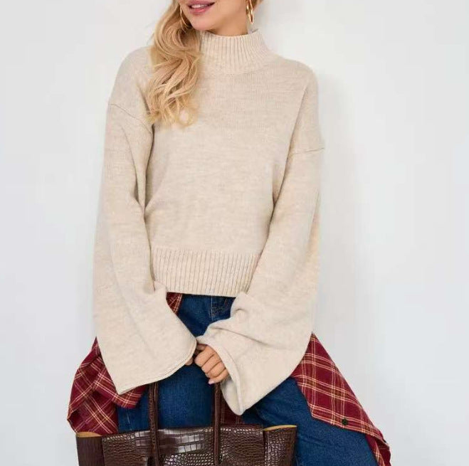 Pull-over en tricot pour femmes avec une coupe décontractée et des manches volumineuses Chic und Stil