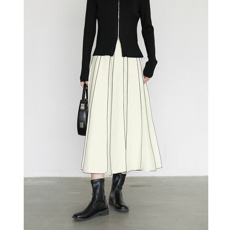 Ensemble robe maxi coupe décontractée et haut à manches-ballons pour femmes Chic und Stil