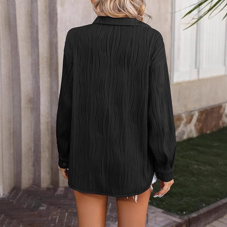 Blouse femme décontractée à manches longues avec motif rayé Chic und Stil