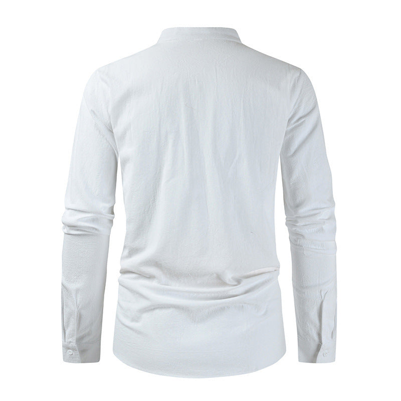Chemise à manches longues décontractée pour hommes avec fermeture à lacets Chic und Stil