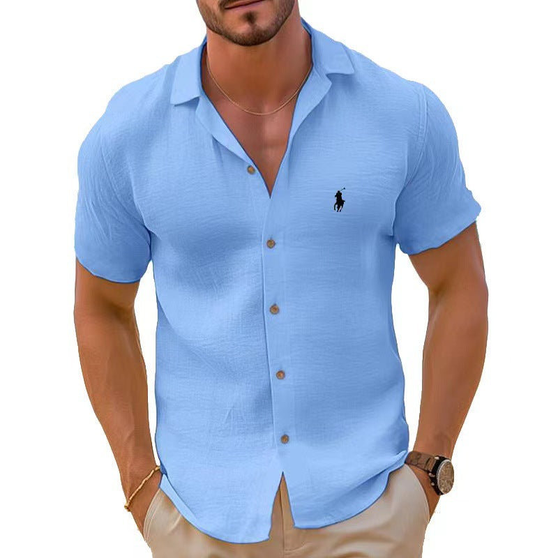Chemise à manches courtes légère pour homme en tissu respirant Chic und Stil
