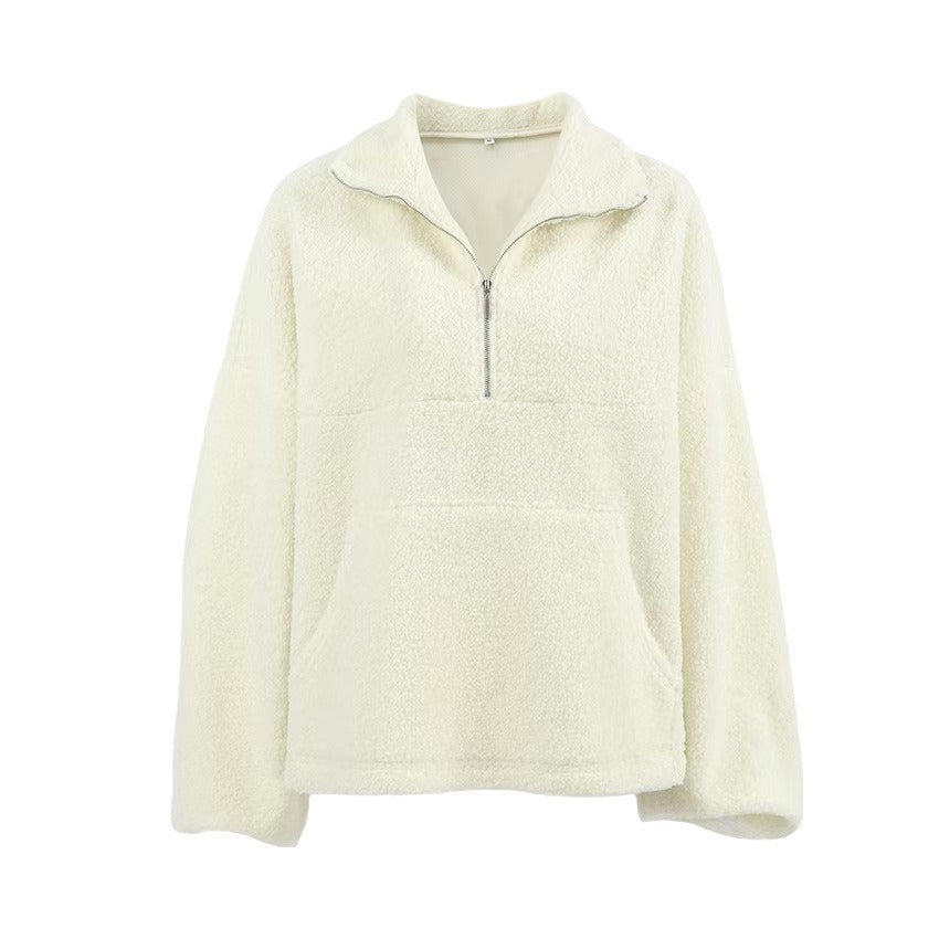 Pull-over en polaire pour femmes avec col haut Chic und Stil