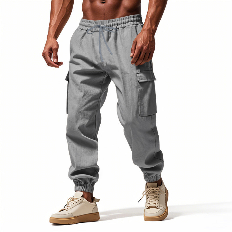 Pantalon cargo confortable pour hommes avec une taille élastique et des poches latérales pratiques Chic und Stil