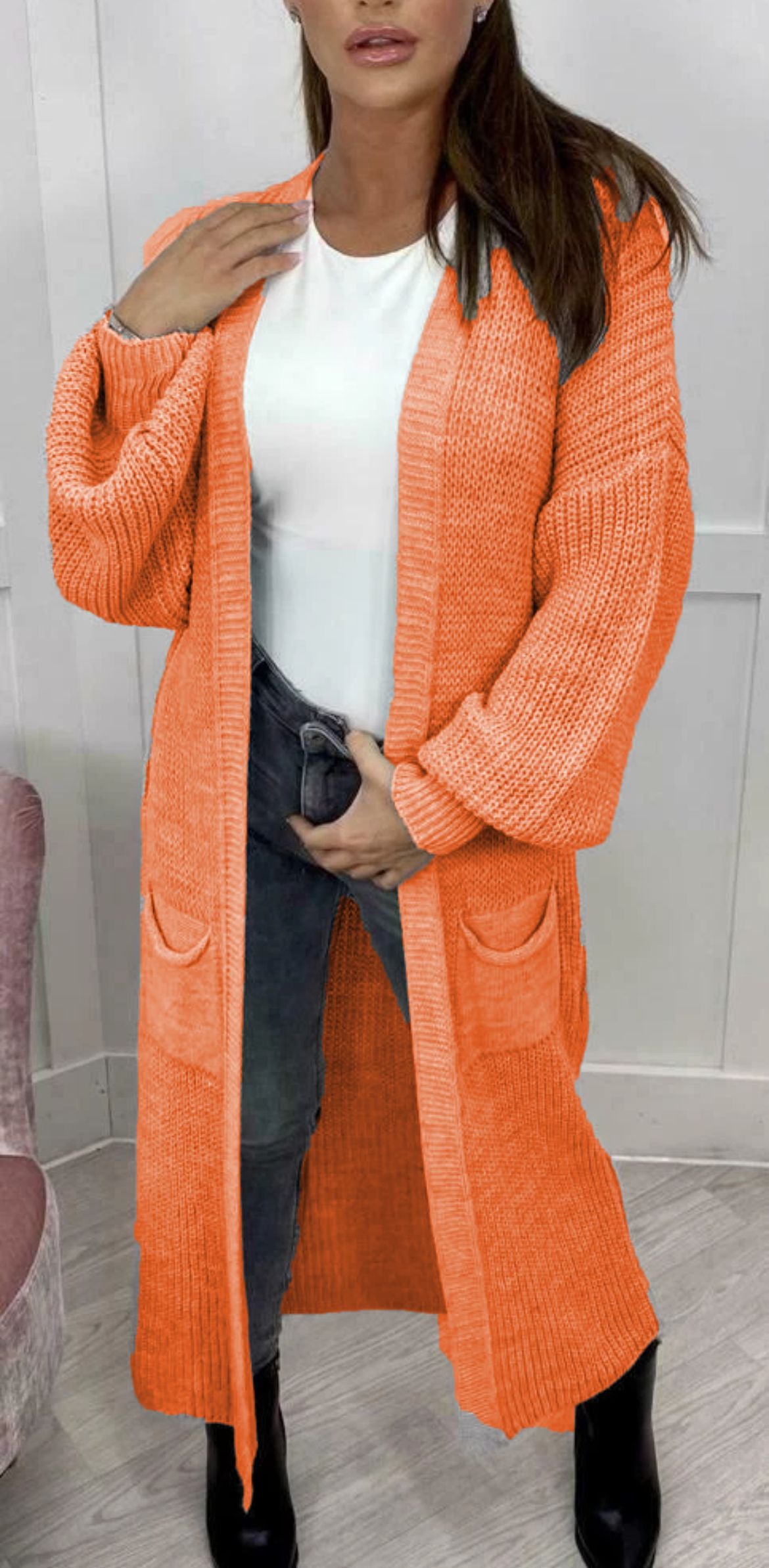 Pull-over pour dames en gros tricot avec coupe décontractée et manches longues Chic und Still