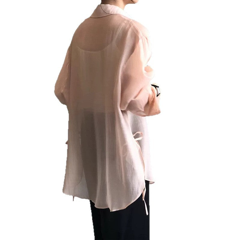 Chemisier léger transparent à boutons pour femmes Chic und Stil