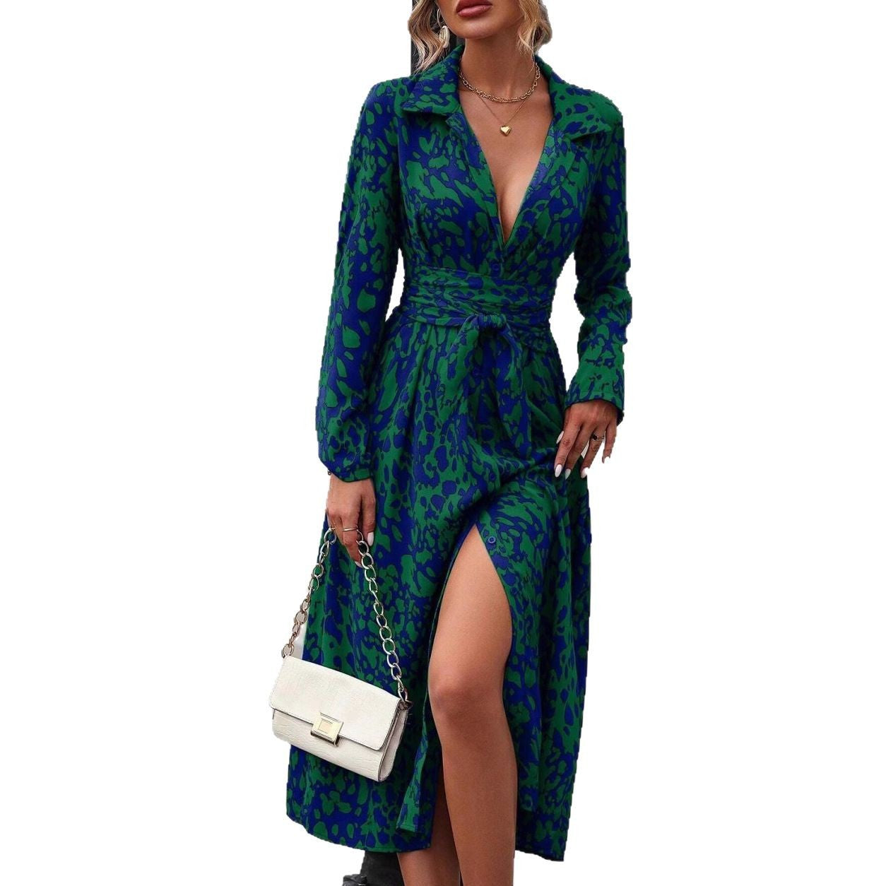 Robe midi élégante à fermeture à boutons Chic und Stil