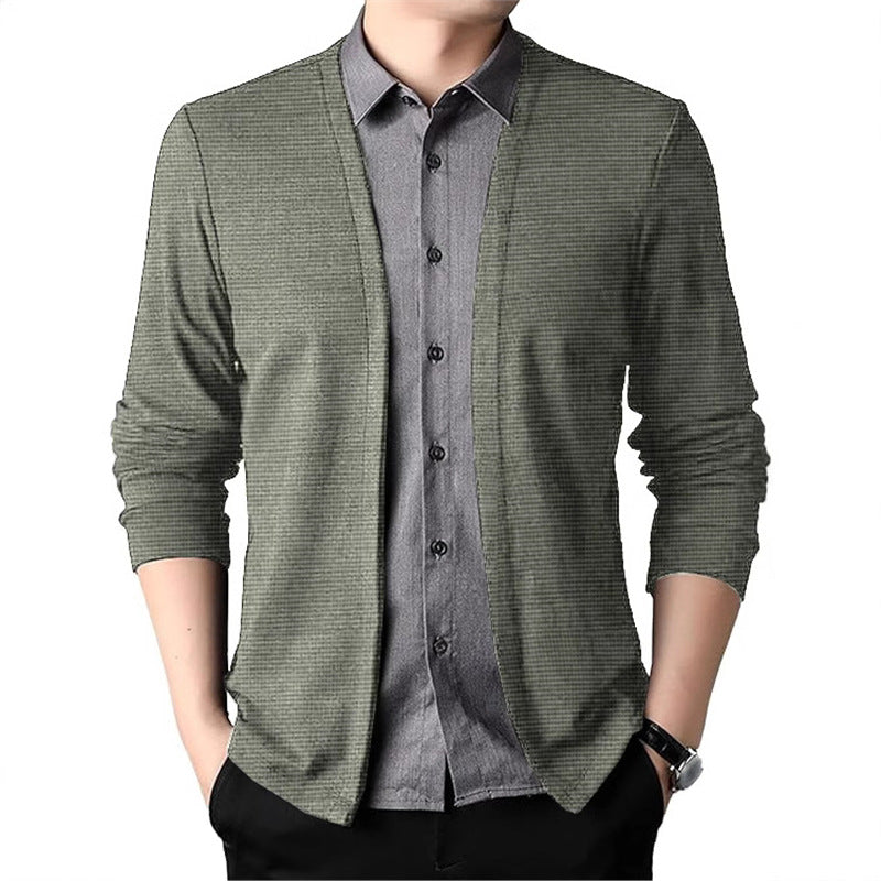 Cardigan pour hommes structuré avec bords ouverts Chic und Stil