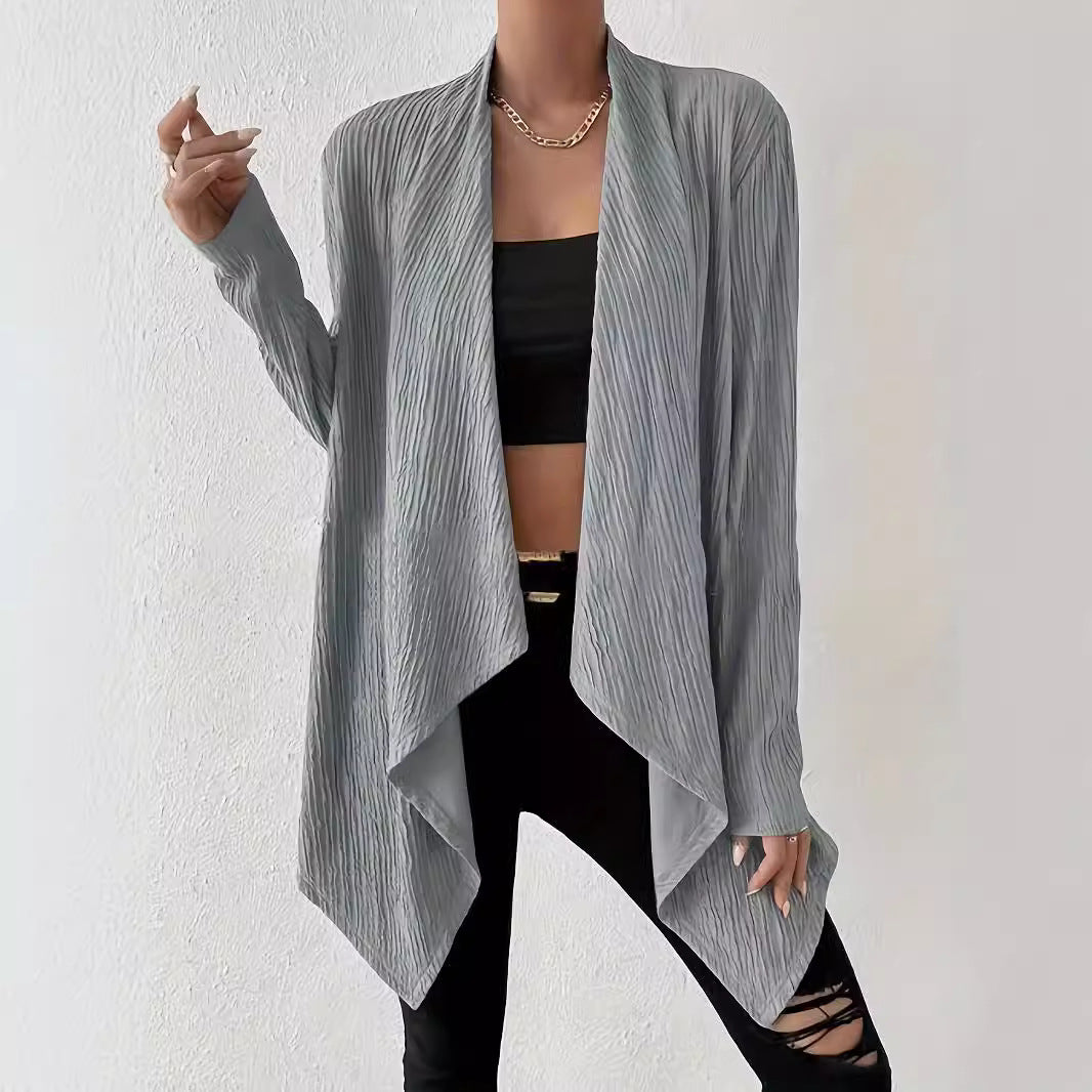 Dame Veste en tricot décontractée avec motif gaufré moderne Chic und Stil