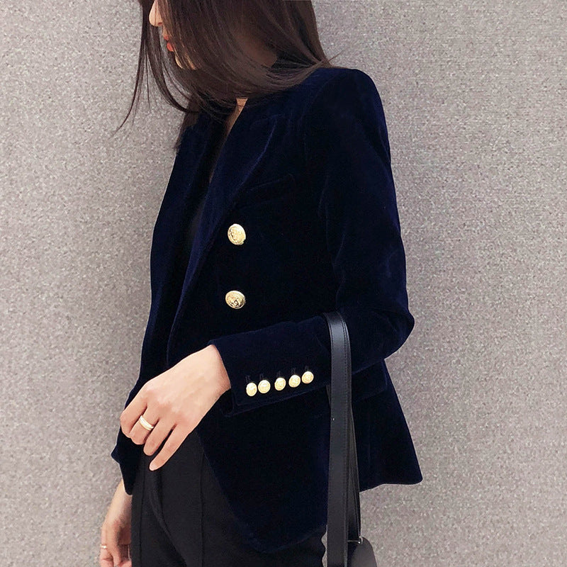 Veste en velours à double boutonnage pour femmes Chic und Stil