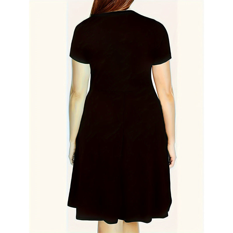 Robe midi femme avec poches latérales et jupe évasée Chic und Stil