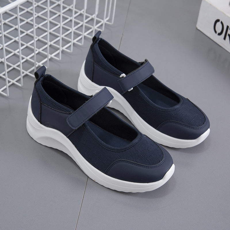 Chaussures à lacets confortables pour dames avec fermeture velcro et surface en maille respirante Chic und Stil
