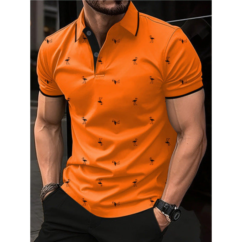 Polo-shirt imprimé de loisirs pour hommes Chic und Stil