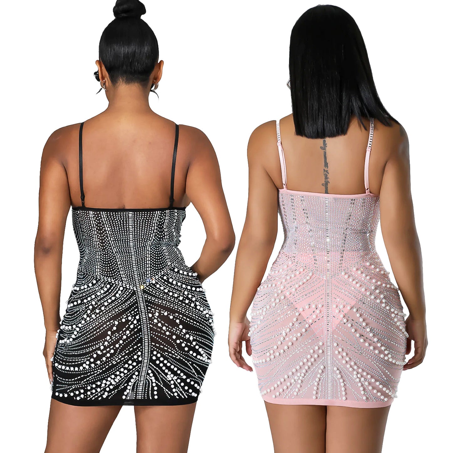 Robe mini ajustée étincelante Chic und Stil pour femmes