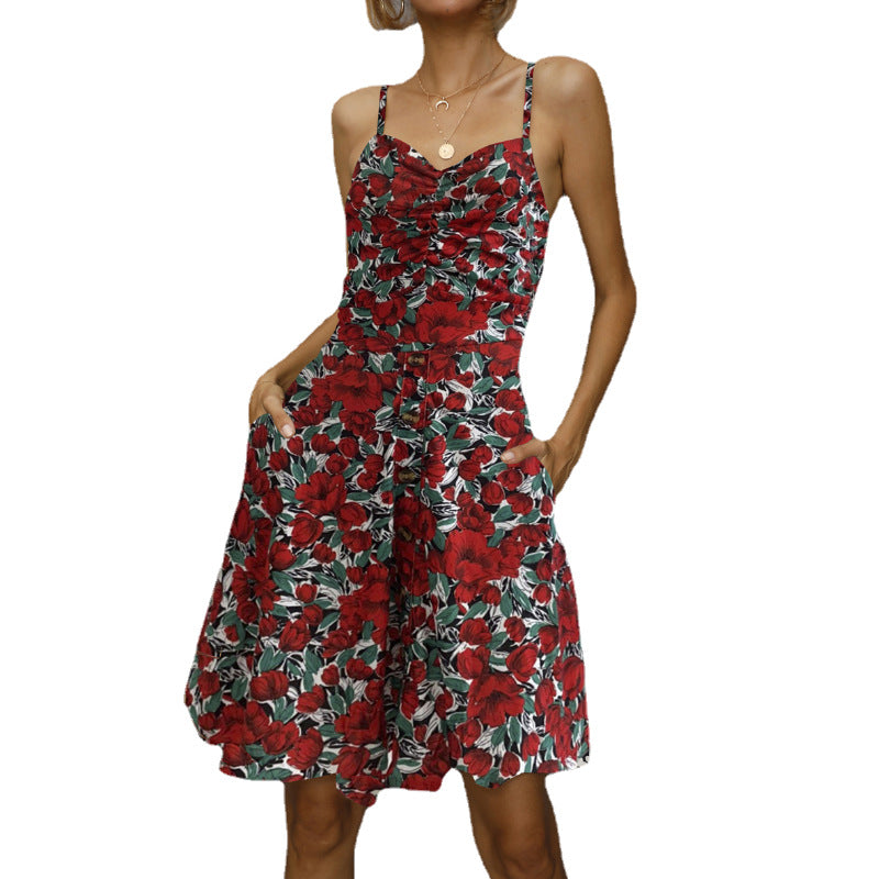 Robe d'été en A à boutons pour dames Chic und Stil