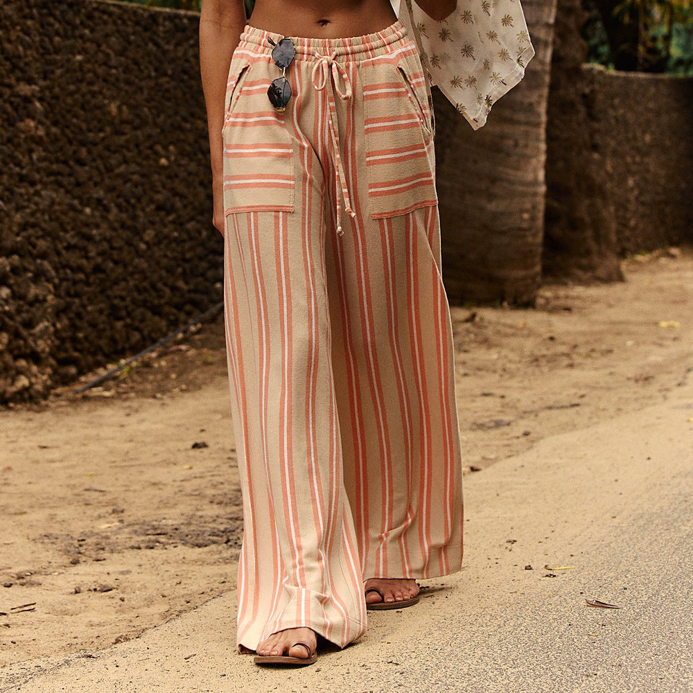 Chic und Stil Women's Wide Striped Lounge Pants