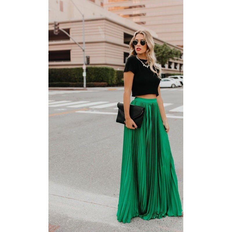 Jupe maxi plissée Chic und Stil pour femmes