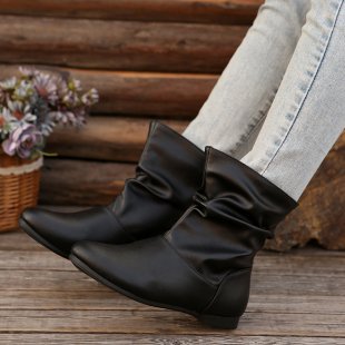 Bottines pour femmes à la mode avec un design élégant en volants et un matériau supérieur doux Chic und Stil