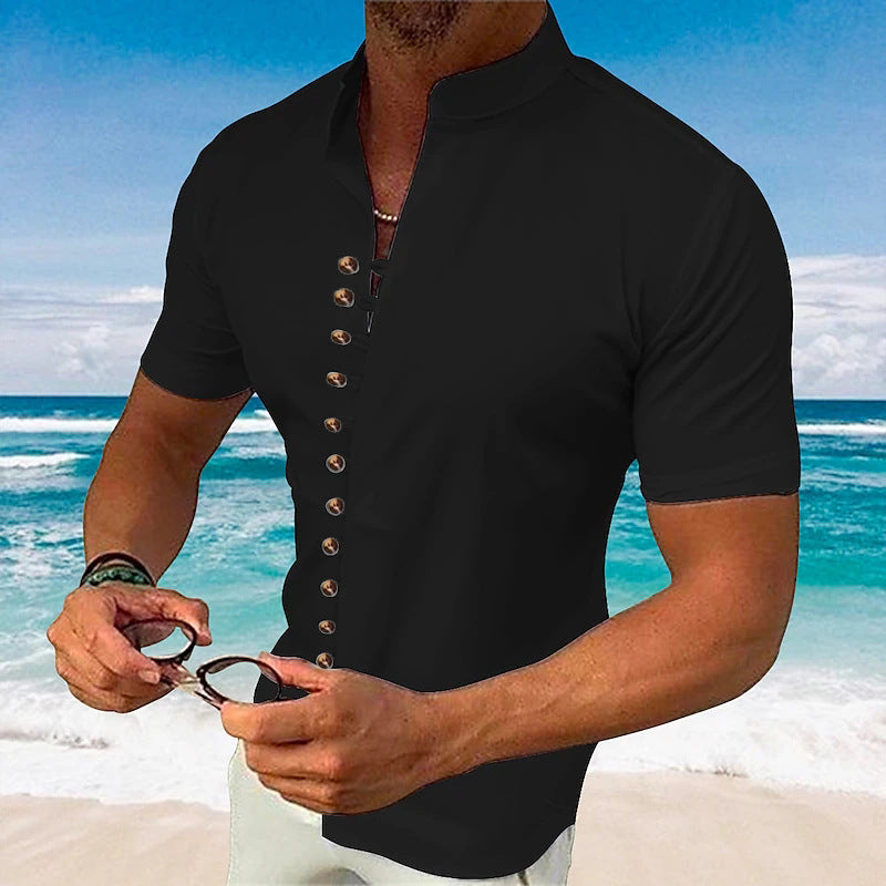 Chemise à col mandarin pour hommes Chic und Stil