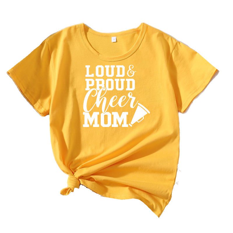 T-shirt graphique Mama Cheerleading Femme Chic und Stil