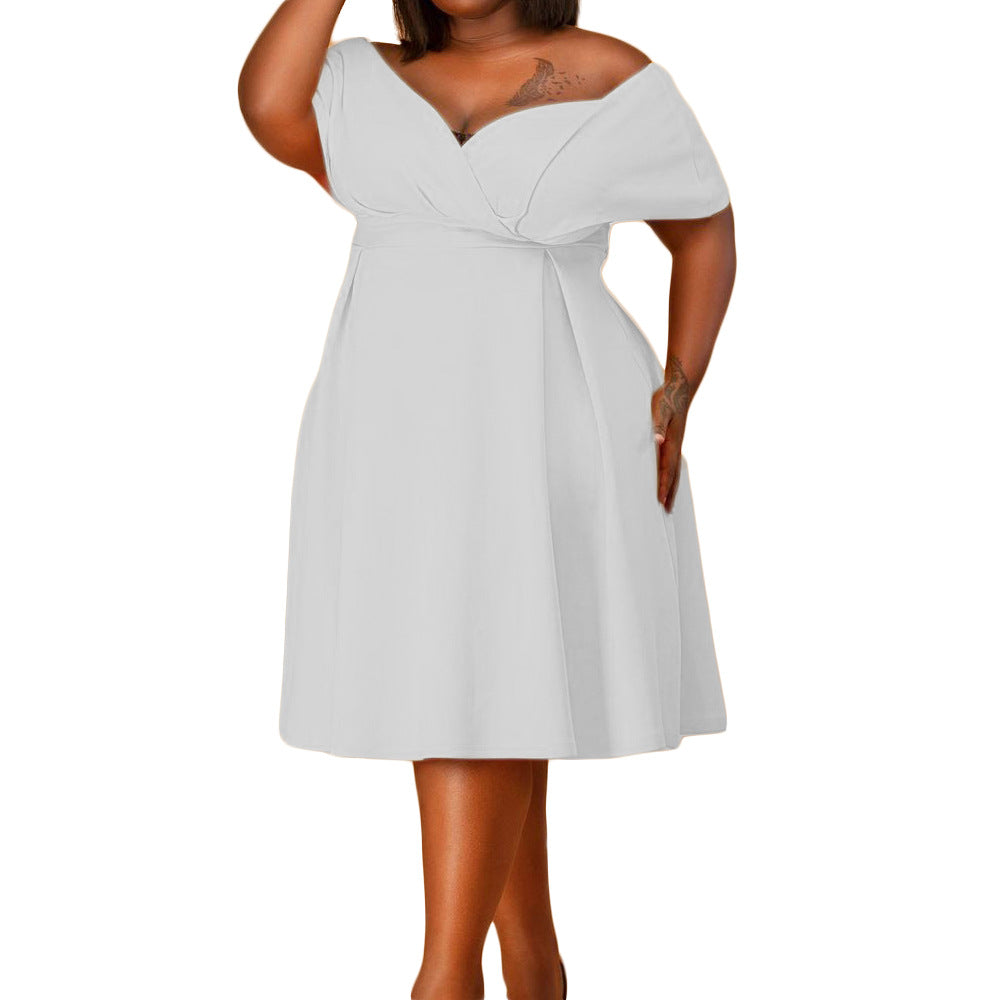 Robes de soirée décolletées pour femmes avec jupe fluide et drapé élégant Chic und Stil