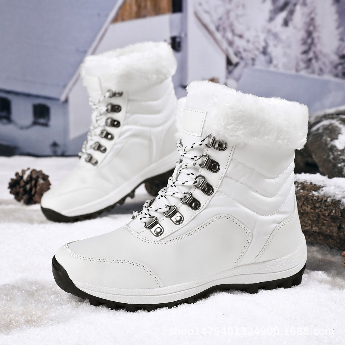Bottes d'hiver imperméables pour femmes avec doublure en peluche Chic und Stil