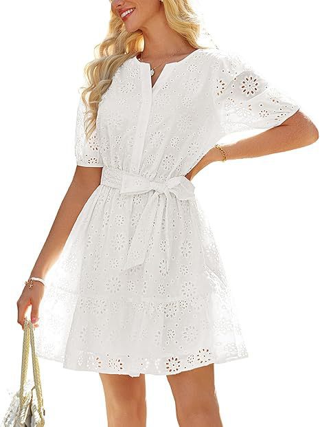Robe Mini à œillets floraux pour femmes Chic und Stil