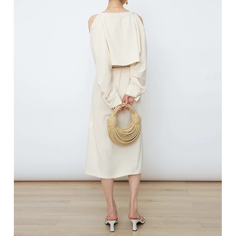 Robe midi élégante à manches longues pour femmes Chic und Stil