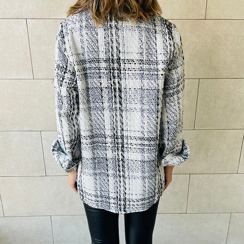 Chemise à carreaux pour femmes avec poches et coupe décontractée Chic und Stil