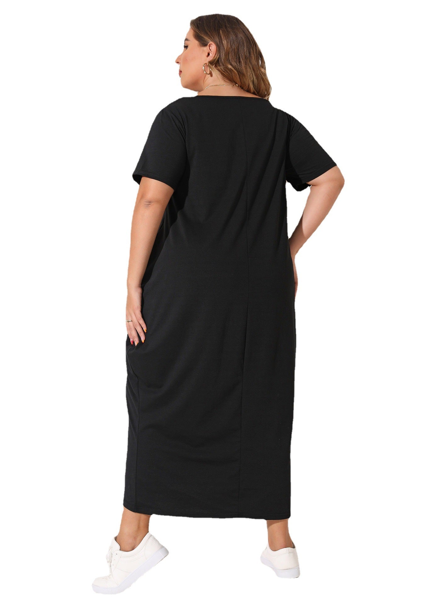 Femmes Grande Taille Robe Maxi Décontractée Chic und Stil