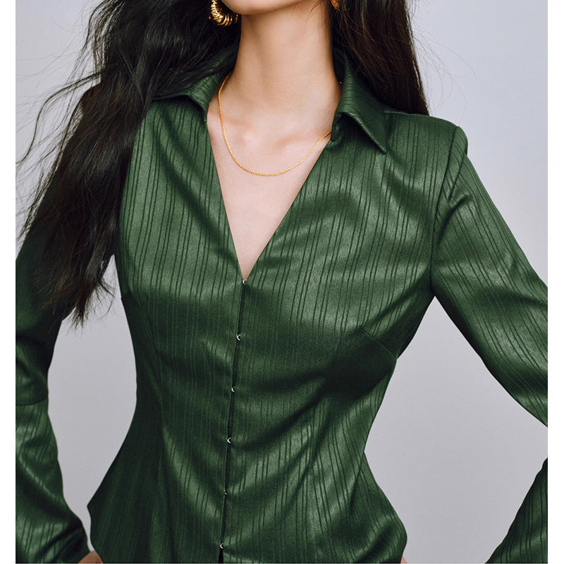 Blouse Ajustée à Manches Évasées Chic und Stil