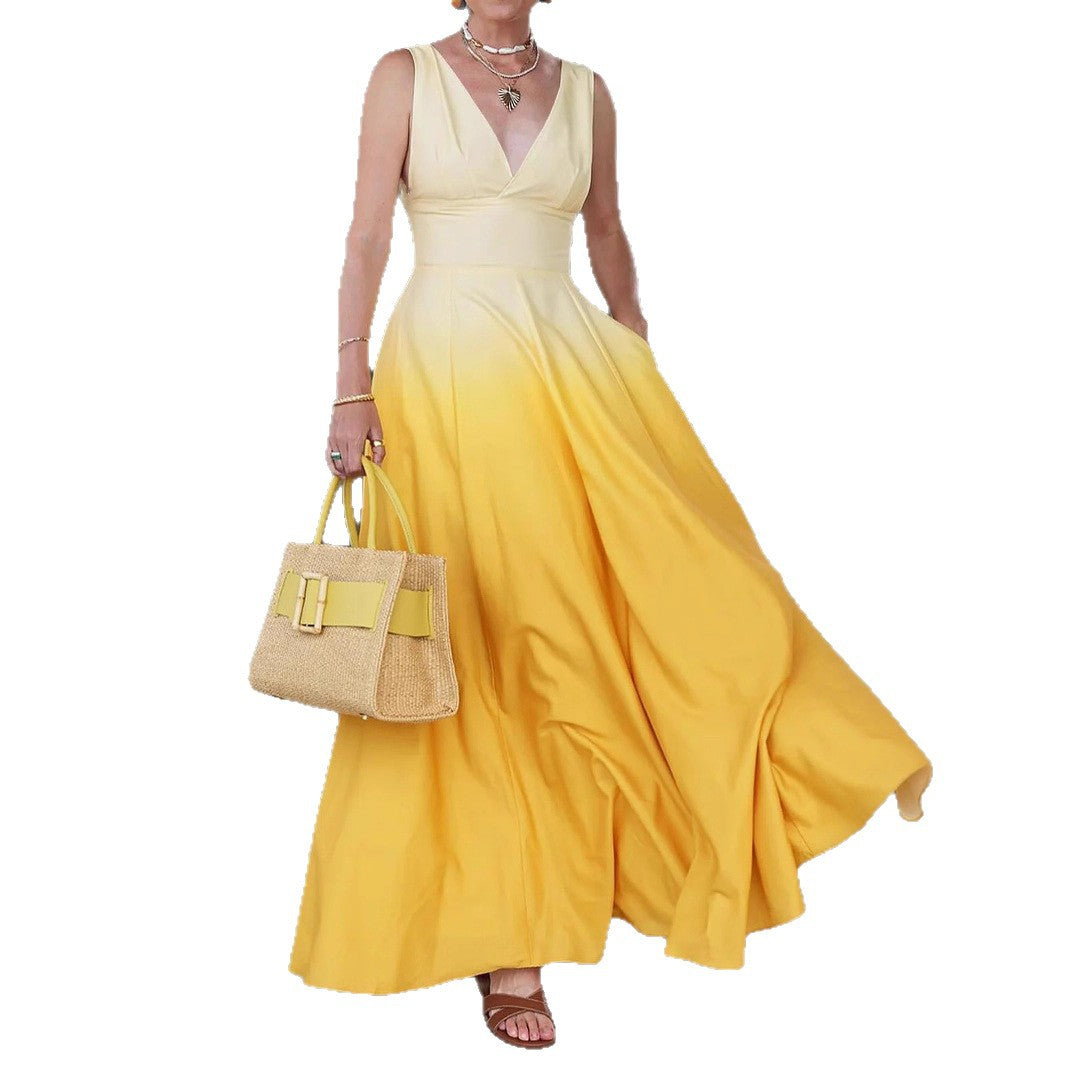 Robe maxi évasée élégante pour femmes Chic und Stil