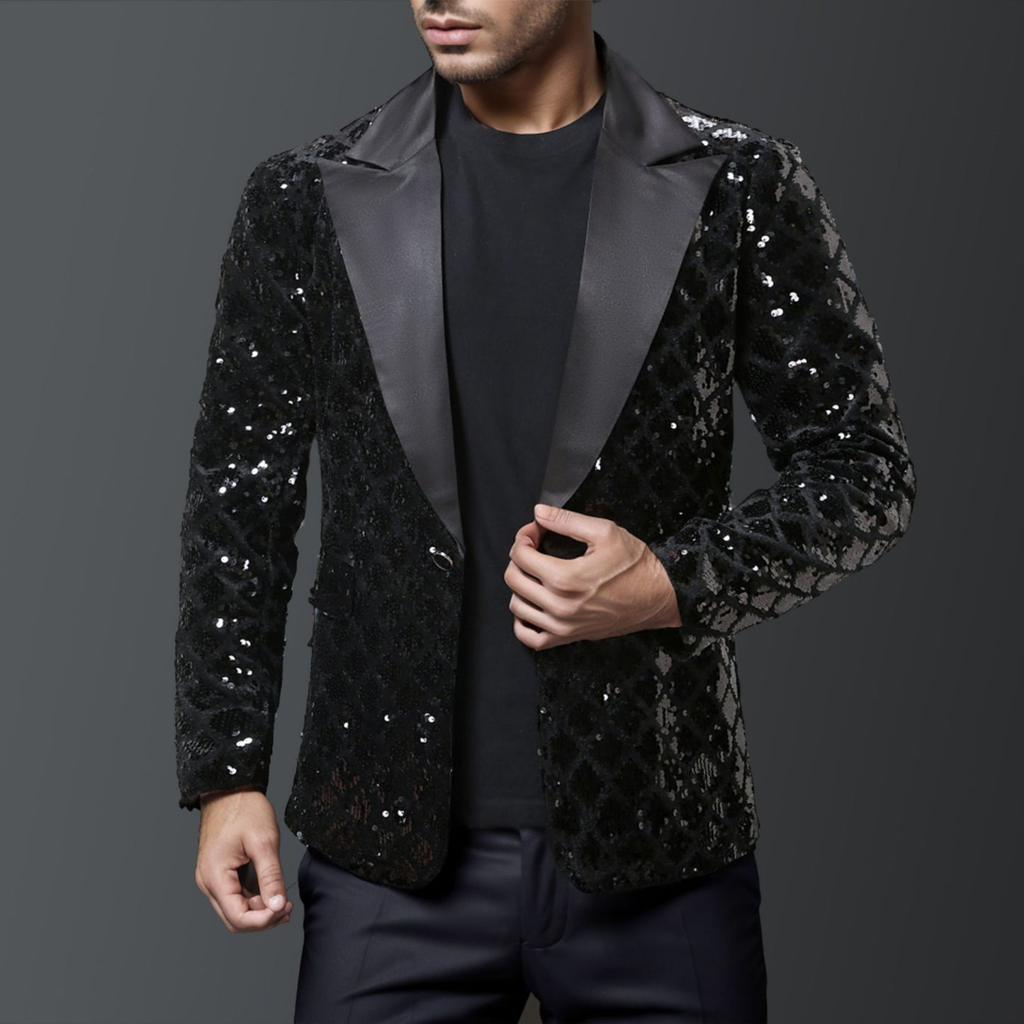 Blazer à paillettes élégant pour hommes avec design luxueux Chic und Stil