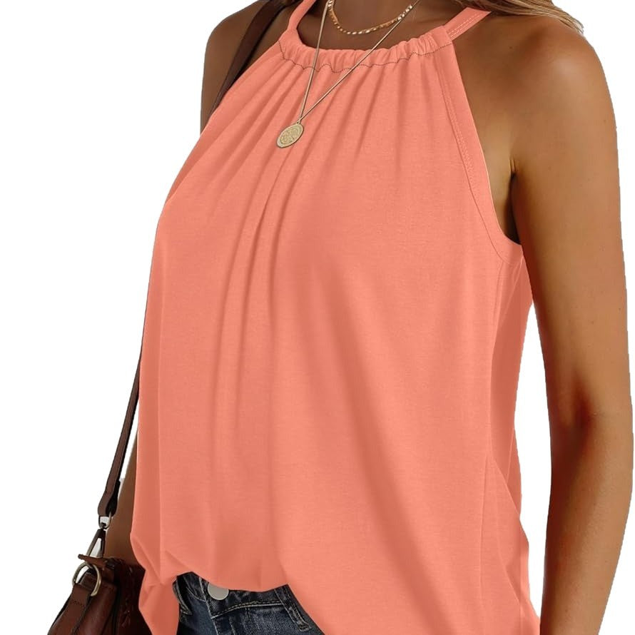 Top dames en chiffon léger à taille haute Chic und Stil