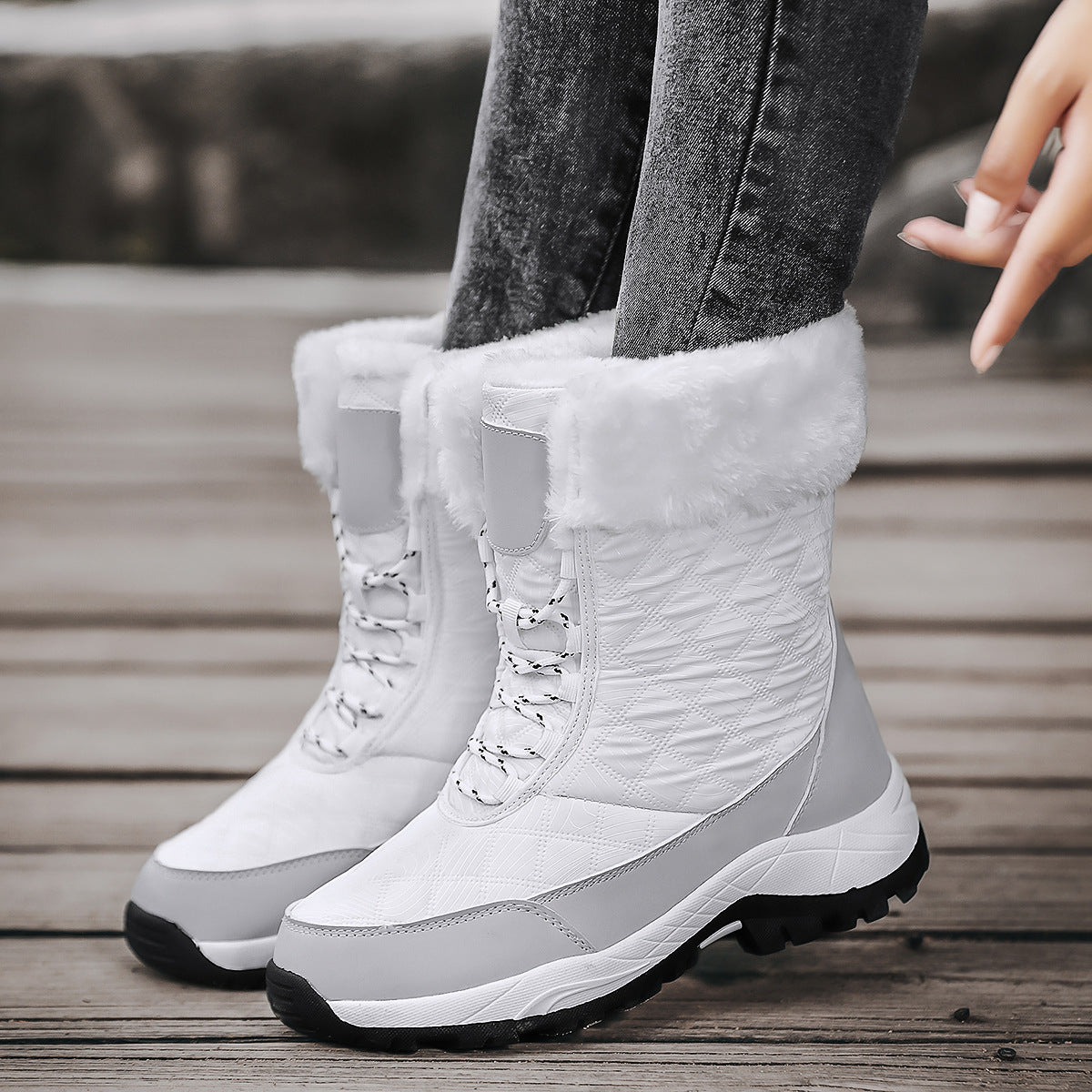 Bottes d'hiver pour femmes avec doublure chaude et semelle antidérapante Chic und Stil